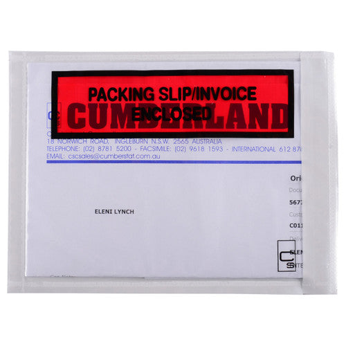Packaging Envelope Packing Slip Invoice Enclosed 155 x 115mm Box 1000