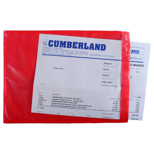 Packaging Envelope Plain Red Backing 175 x 235mm Box 1000