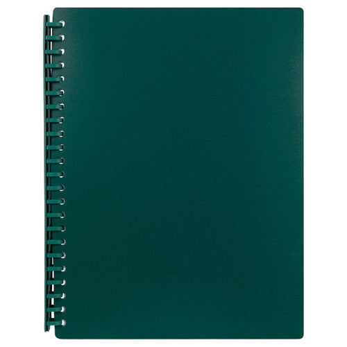 Refillable Display Book A4 20 Pockets Bottle Green