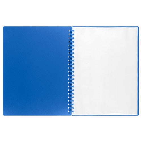Refillable Display Book A4 20 Pockets Blue