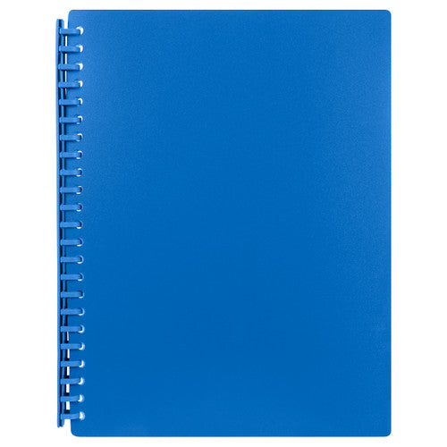 Refillable Display Book A4 20 Pockets Blue