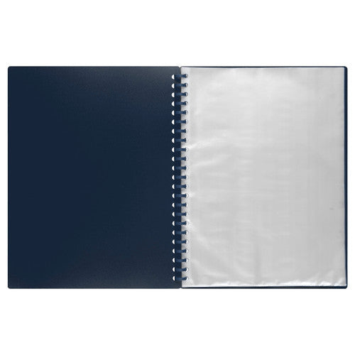 Refillable Display Book A4 20 Pockets Navy
