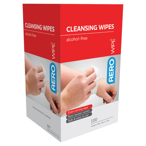Aerowipe Alcohol-Free Cleansing Wipes Box of 100