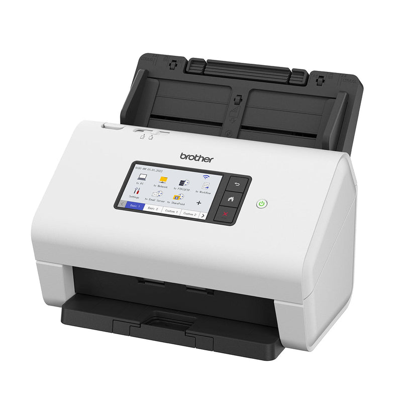 Brother ADS-4900W Professional Desktop Document Scanner - left-side view