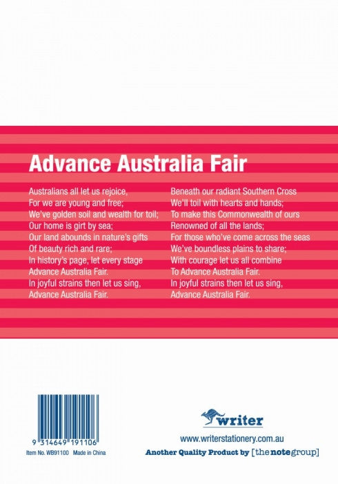 Writer Student Notebook 64 Page Single Ruled 12mm Red Pack 20