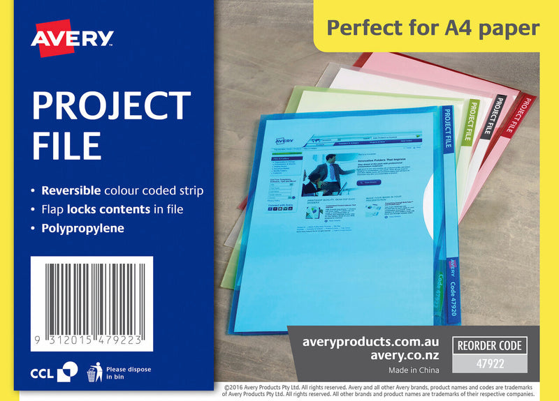 Avery Green Transparent Plastic Project File A4 – view 2