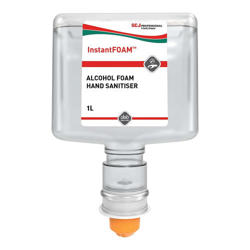 Deb InstantFOAM Alcohol-Based Foam Hand Sanitiser Touch-Free 1L Pack of 3