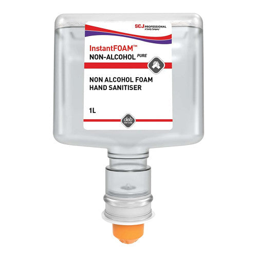 Deb InstantFOAM Non-Alcohol Pure Foam Hand Sanitiser Touch-Free 1L Pack of 3