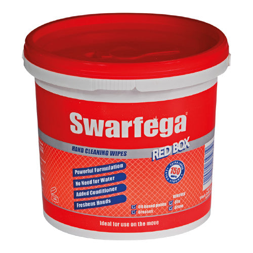 Deb Swarfega Red Box General Purpose Wipes Bucket of 150 Pack of 4