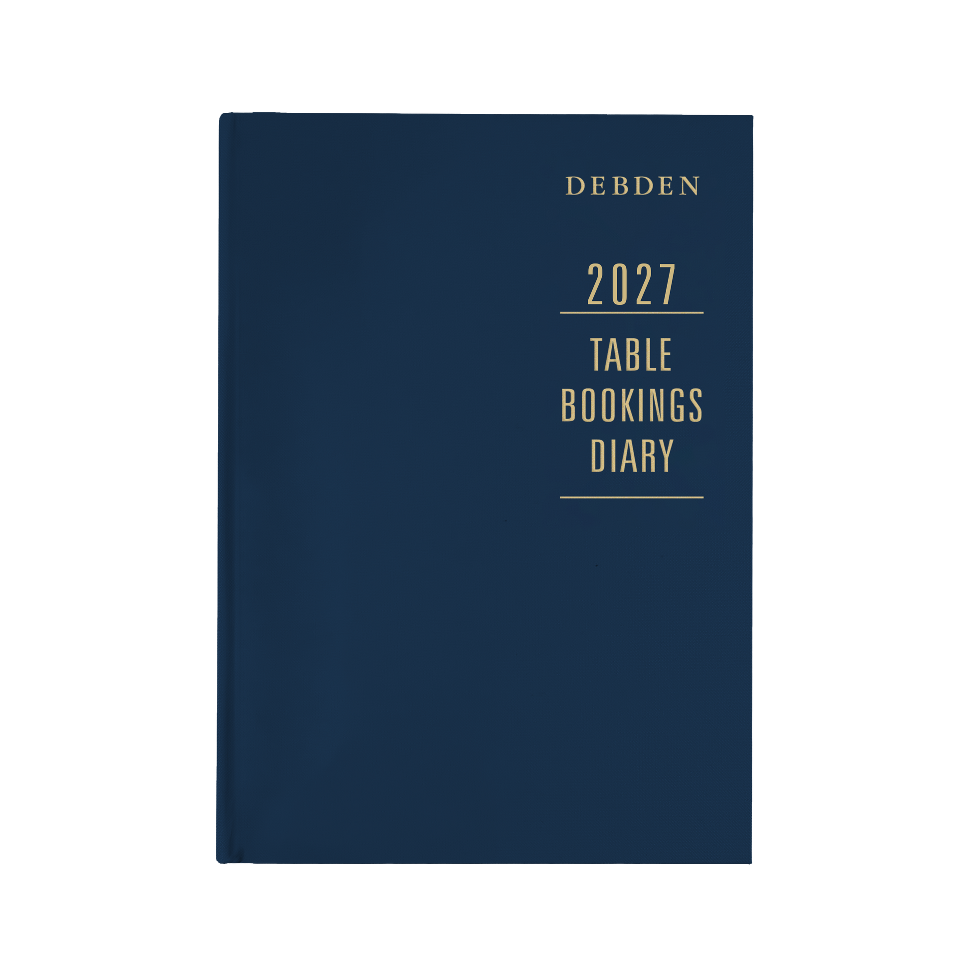 Debden Table Booking 2027 A4 2 Pages to a Day Blue angled view