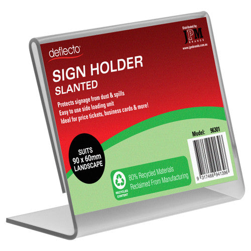 Deflecto 80 Percent Recycled Content Business Place Card Holder Landscape