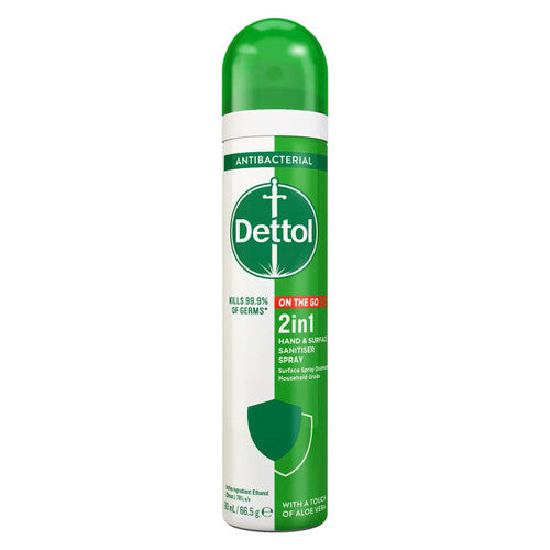 Dettol 2 in 1 Sanitiser Spray with Aloe Vera Extracts 90ml Pack of 12