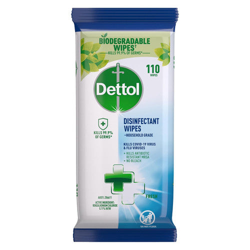 Dettol Disinfectant Wipes Fresh 110s Pack of 8