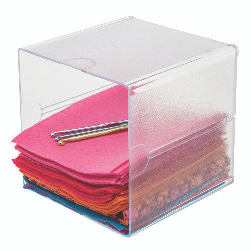 Deflecto Stackable Cube Open Clear Organiser
