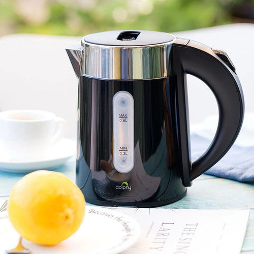 Dolphy 0.6L Stainless Steel Electric Kettle Black