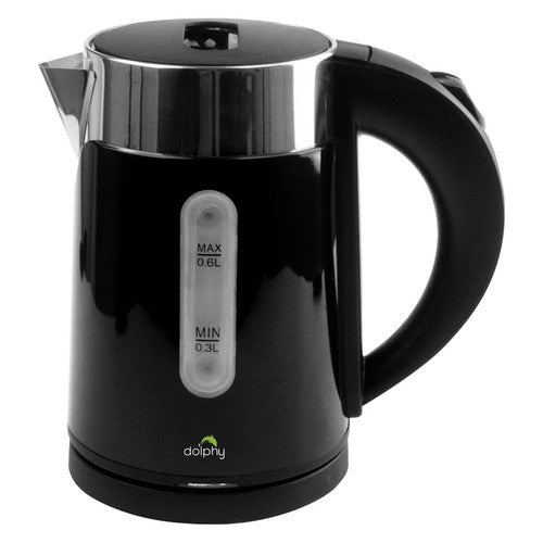 Dolphy 0.6L Stainless Steel Electric Kettle Black