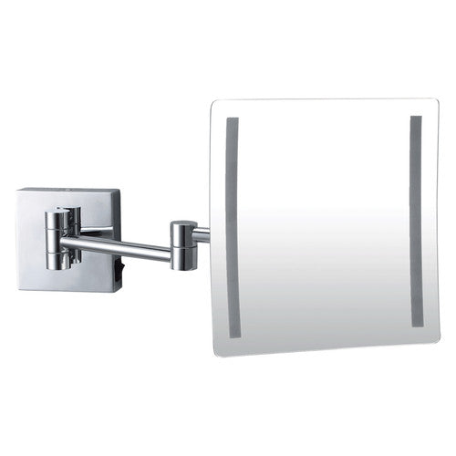 Dolphy 180° 3x LED Magnifying Mirror Wall Mount One Side Silver
