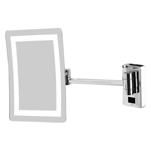 Dolphy 180° 5x LED Magnifying Mirror Wall Mount One Side Chrome