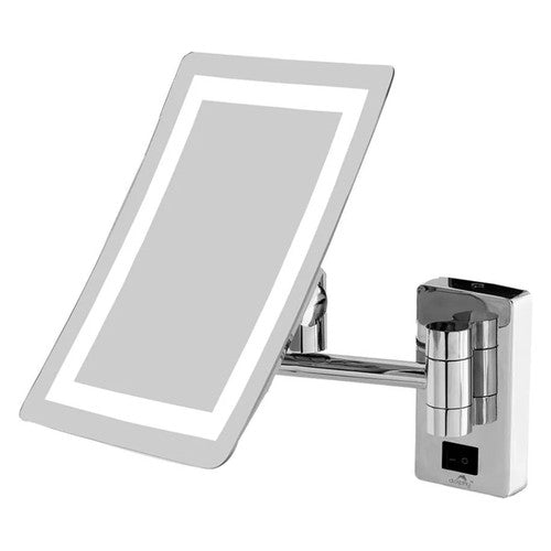 Dolphy 180° 5x LED Magnifying Mirror Wall Mount One Side Chrome