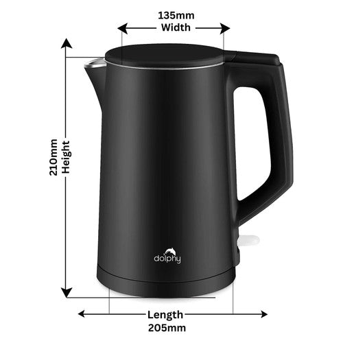 Dolphy 1L Stainless Steel Kettle Black