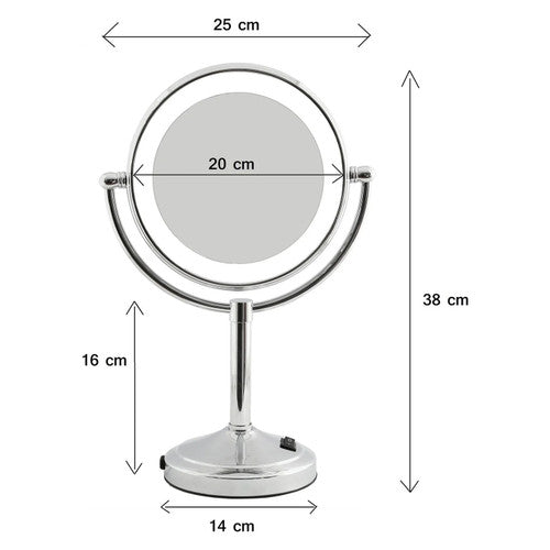 Dolphy 5x LED Magnifying Mirror Tabletop Silver