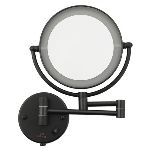 Dolphy 5x LED Magnifying Mirror Wall Mount Black