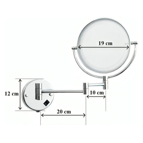 Dolphy 5x LED Magnifying Mirror Wall Mount Chrome