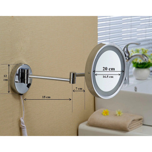 Dolphy 5x LED Magnifying Mirror Wall Mount One Side Chrome
