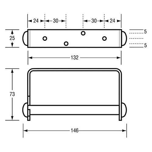 Dolphy Aluminium Toilet Roll Holder Brushed Silver
