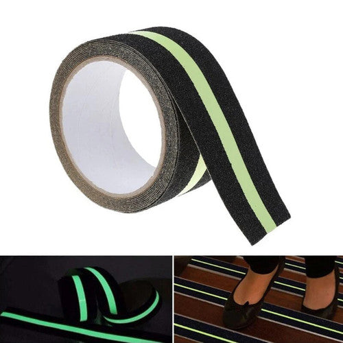 Dolphy Anti-Skid Tape 50mm Black with Glow in Dark Stripe