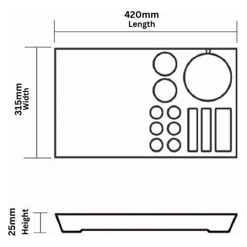 Dolphy Beech Wood Tray Black