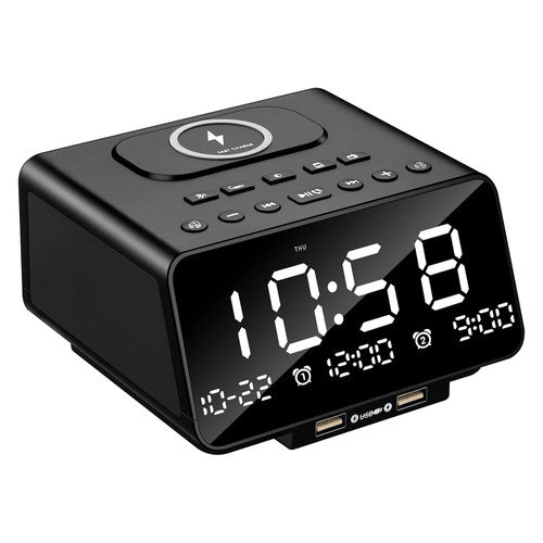 Dolphy Bluetooth LED Alarm with Radio Black