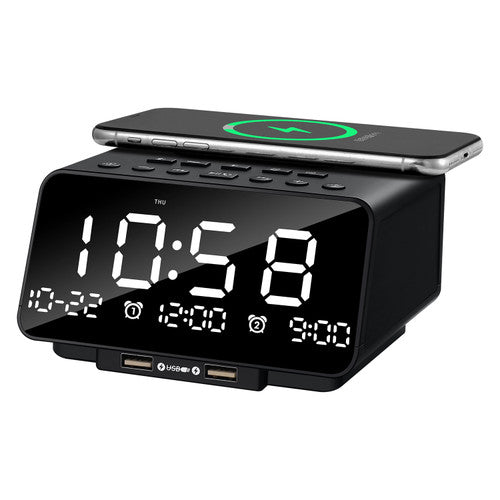 Dolphy Bluetooth LED Alarm with Radio Black