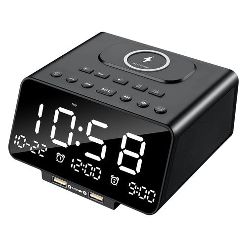 Dolphy Bluetooth LED Alarm with Radio Black