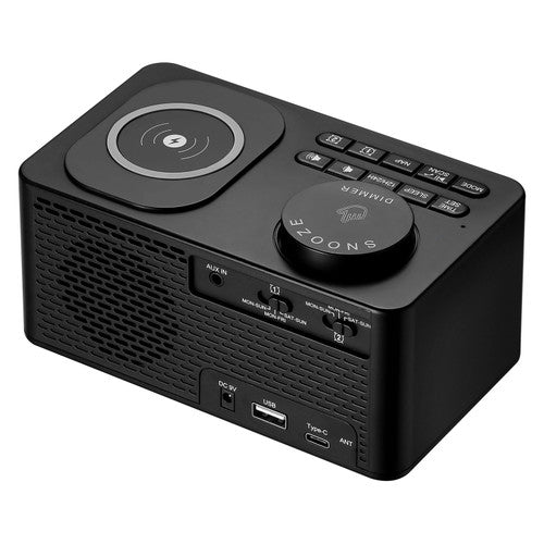 Dolphy Bluetooth Wireless Charge Clock Radio Black