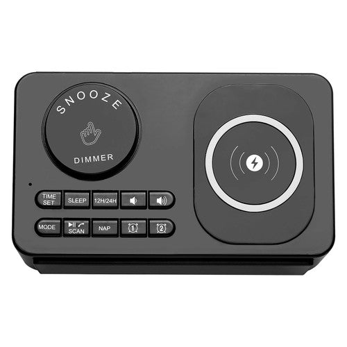Dolphy Bluetooth Wireless Charge Clock Radio Black