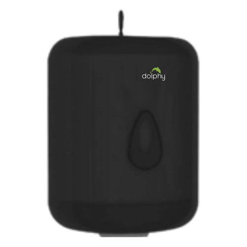 Dolphy Centre Pull Auto-Cut Toilet Paper Dispenser Black
