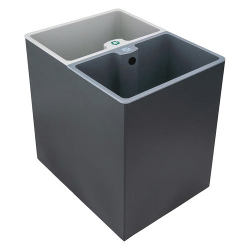 Dolphy Dustbin with Two-Container Rectangular 14L Black