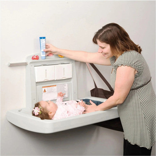 Dolphy Horizontal Baby Change Station High-Density Polyethylene Grey