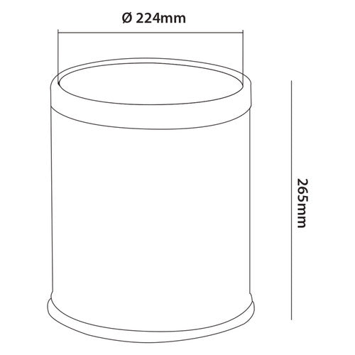 Dolphy Leatherette Room Bin Round 10L Brown