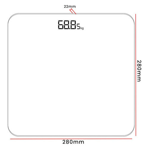 Dolphy LED Display Digital Weight Scale Black