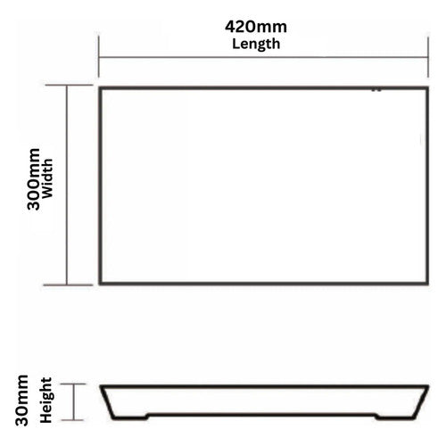Dolphy Melamine Tray Black