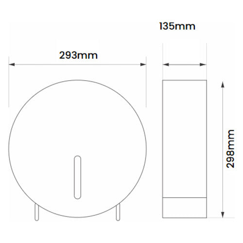 Dolphy Plaza Jumbo Toilet Roll Dispenser White