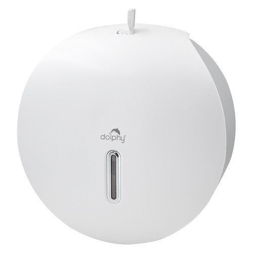 Dolphy Plaza Jumbo Toilet Roll Dispenser White