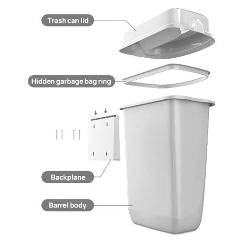 Dolphy Plaza Waste Bin 32L White