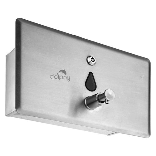 Dolphy Recessed Stainless Steel Mounted Soap Dispenser 1400ml Silver