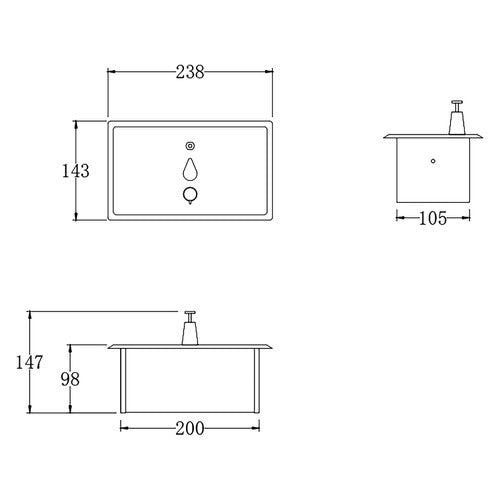 Dolphy Recessed Stainless Steel Mounted Soap Dispenser 1400ml Silver