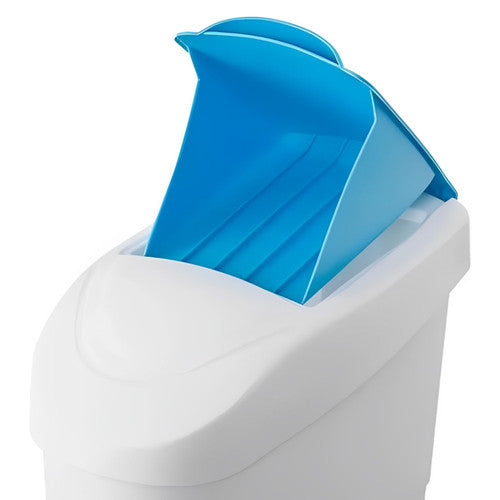 Dolphy Sanitary Bin with Paddle 18L White and Blue