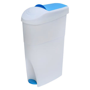 Dolphy Sanitary Bin with Paddle 18L White and Blue