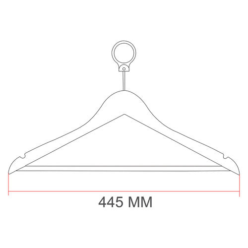 Dolphy Security Wooden Cloth Hanger Brown Pack of 50
